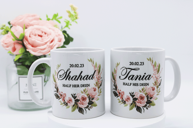 nikkah frame, nikkah mugs, islamic couple gift, islamic wedding muslim gift