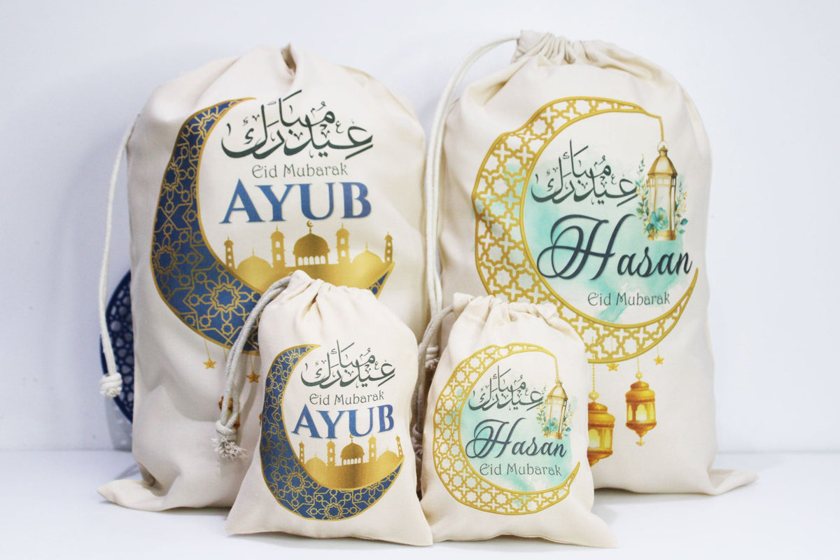 personalised eid gifts, personalised eid sacks