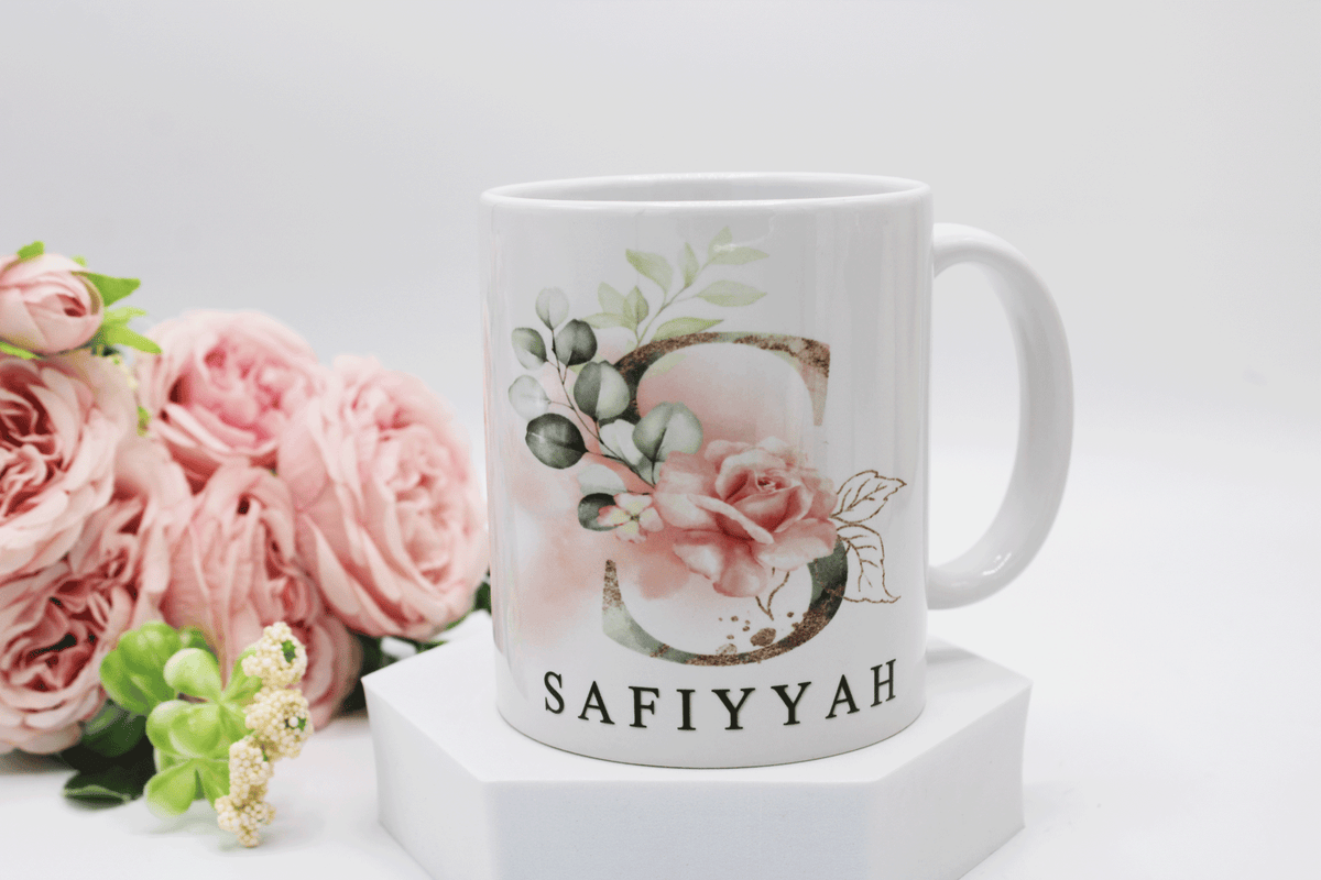 Personalised Gift set, personalised islamic gift, personalised mug, personalised mirror, compact mirror, personalised jute bag, personalised eid and ramadan gift, islamic gift, muslim gift, islamic gift for her