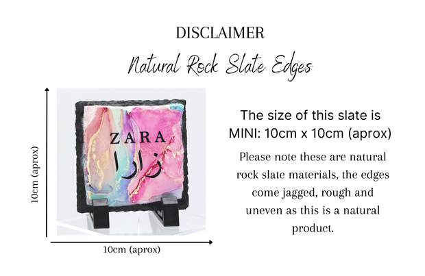 Personalised Arabic Mini Marble Rock Slates