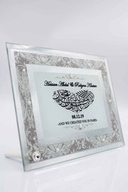 Wedding Frame - Double Mirror Grey Damask