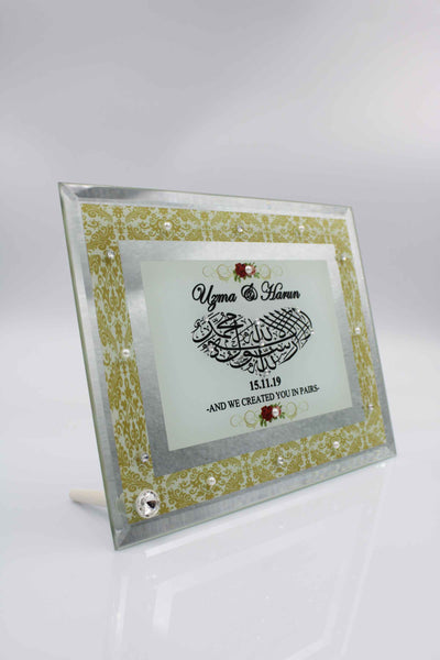 Wedding Frame - Double Mirror Gold Damask