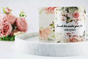 Peach Floral Print Mug