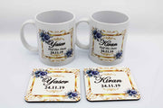 Wedding Couple Gift Set - Blue  & Gold