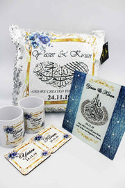 Wedding Couple Gift Set - Blue  & Gold