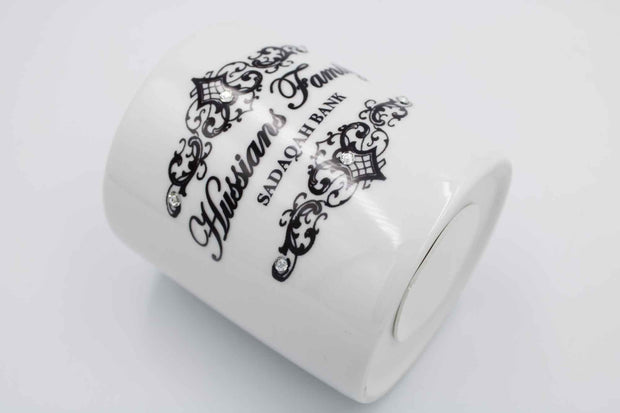 Family Charity Saving Bank - Black Damask