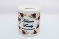 Family Charity Saving Bank - Maroon Floral