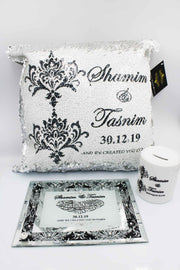 Wedding Couple Gift Set - Black Damask