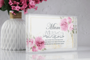 islamic mothers day frame, glass glitter mum dome