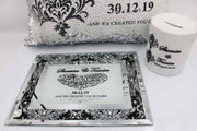 Wedding Couple Gift Set - Black Damask