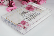 islamic mothers day frame, glass glitter mum dome