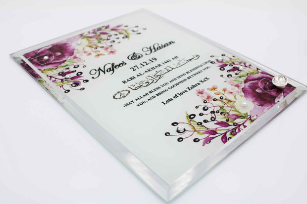 Wedding Frame -  Mirror Deep Purple