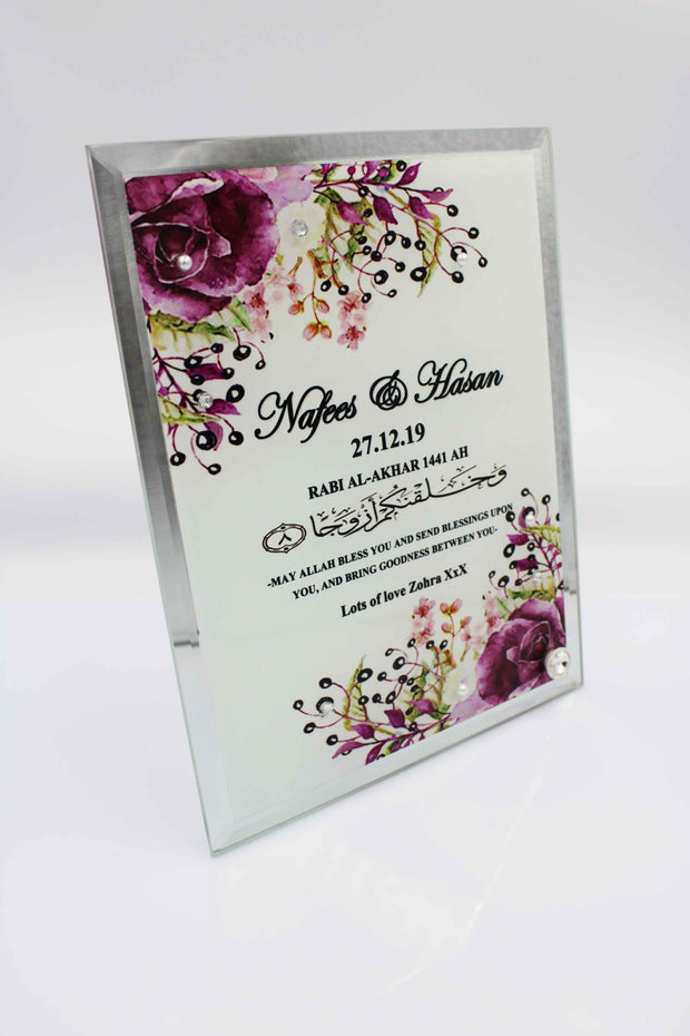 Wedding Frame -  Mirror Deep Purple