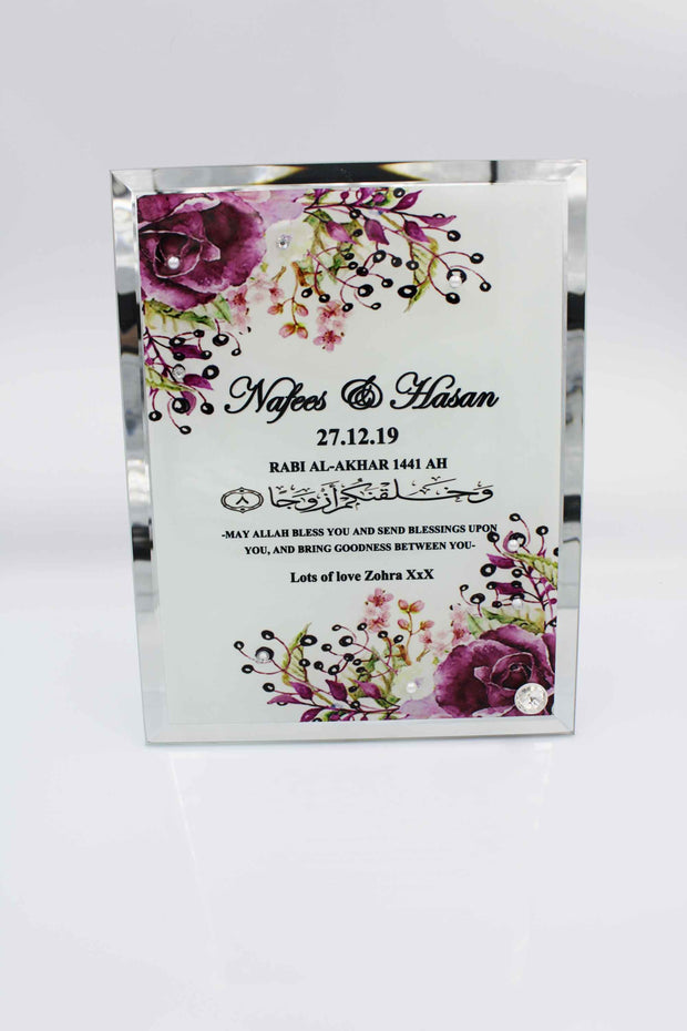 Wedding Frame -  Mirror Deep Purple