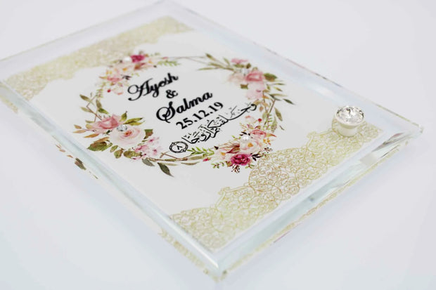 Wedding Couple Gift Set - Gold Glass Set