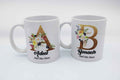 Wedding Mugs - Gold Initials