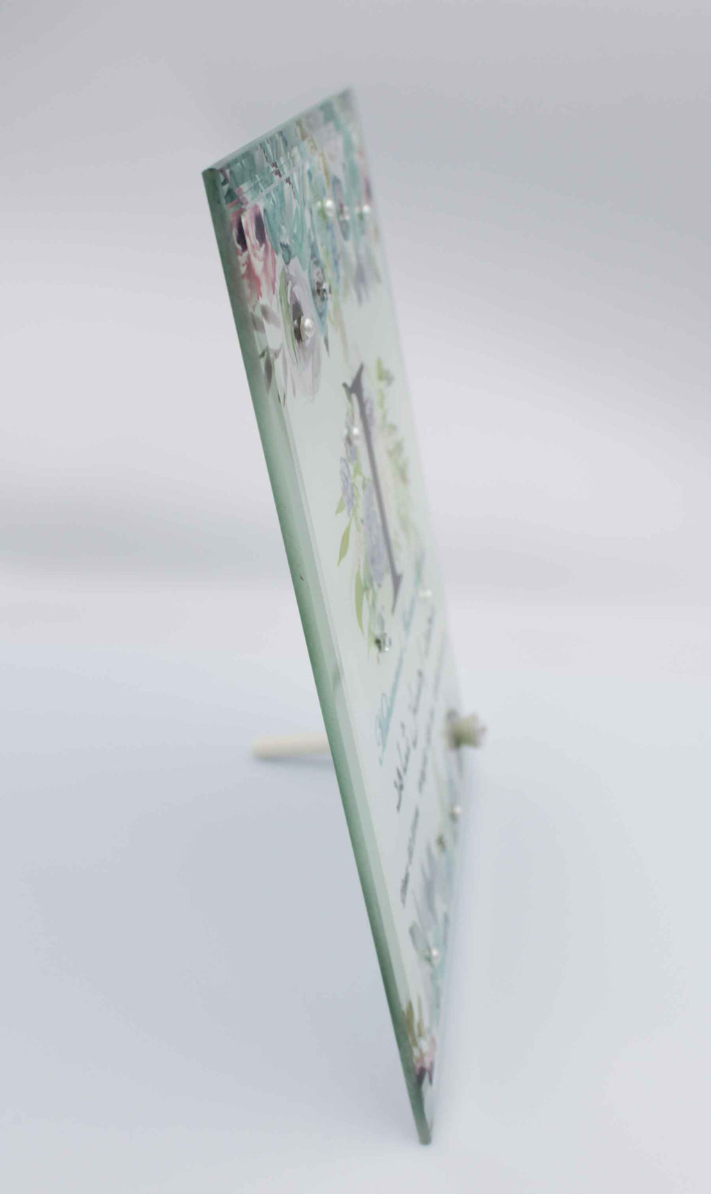 Blue Initial Mirror Edge Birth Frame