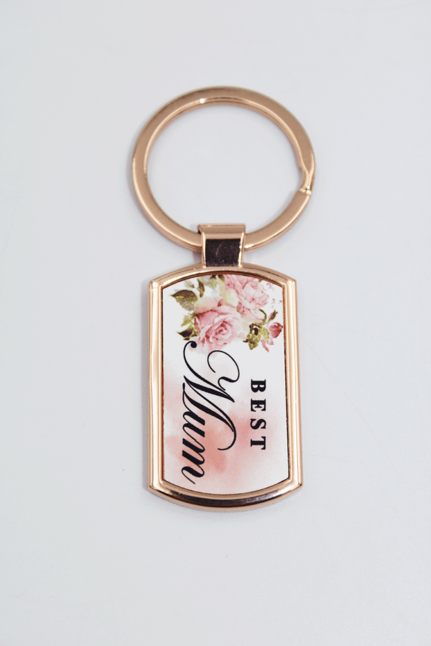 Best Mum Rose Gold Metal Key Ring