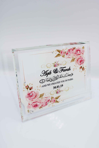 Wedding Frame - Premium Pink Floral