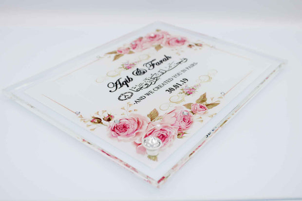 Wedding Frame - Premium Pink Floral