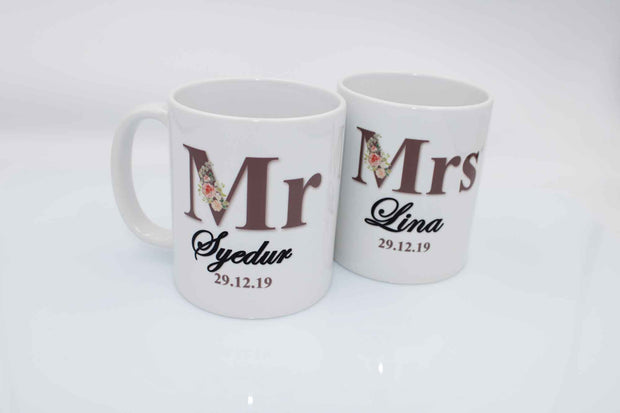 Wedding Mugs - Mr & Mrs