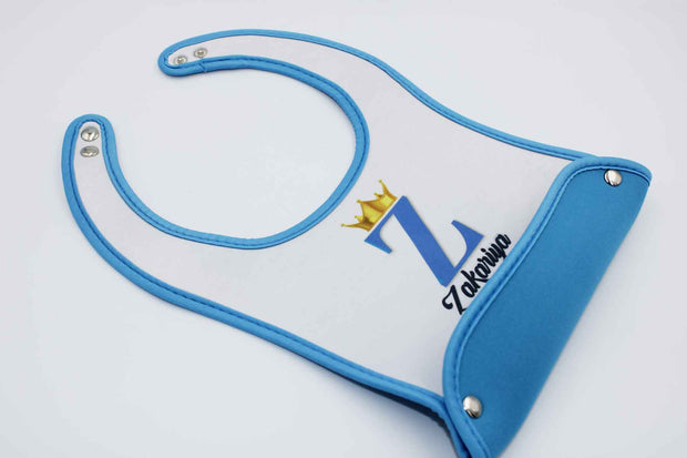 Initial Printed Bib - Blue