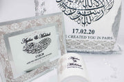 Wedding Couple Gift Set - Silver Damask