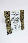 Umrah Mubarak Glass Frame -  Heart Damask