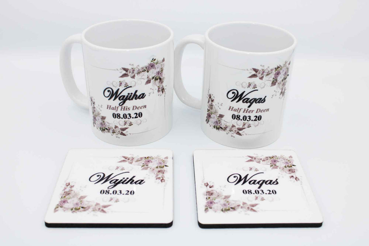 Wedding Couple Gift Set - Grey Floral