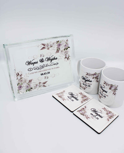 Wedding Couple Gift Set - Grey Floral