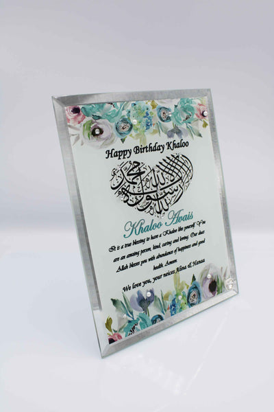 Happy Birthday Frame - Blue Floral