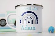 personalised bismillah mug, kids personalised mug, islamic kids gift