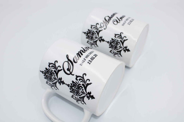 Wedding Mug Set - Signature Damask