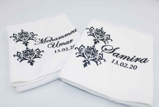 Personalised Hand Towel Set - Signature Damask