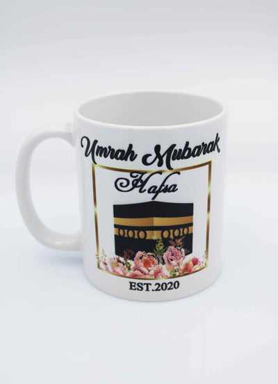 Umrah Mubarak Mug - Floral Kabah