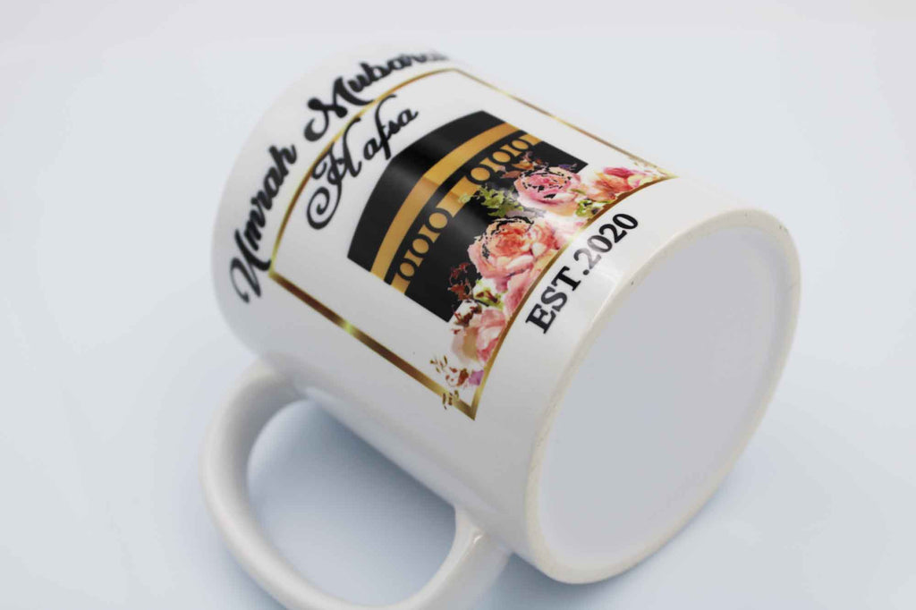 Umrah Mubarak Mug - Floral Kabah