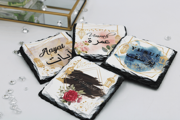 personalised arabic name frame, eid ramadan gifts for kids