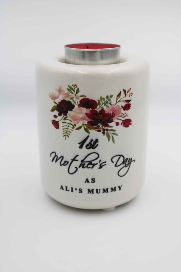 Mother's Day Candle Holder - Medium Maroon
