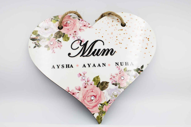 Mum Heart Plaque