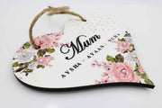 Mum Heart Plaque