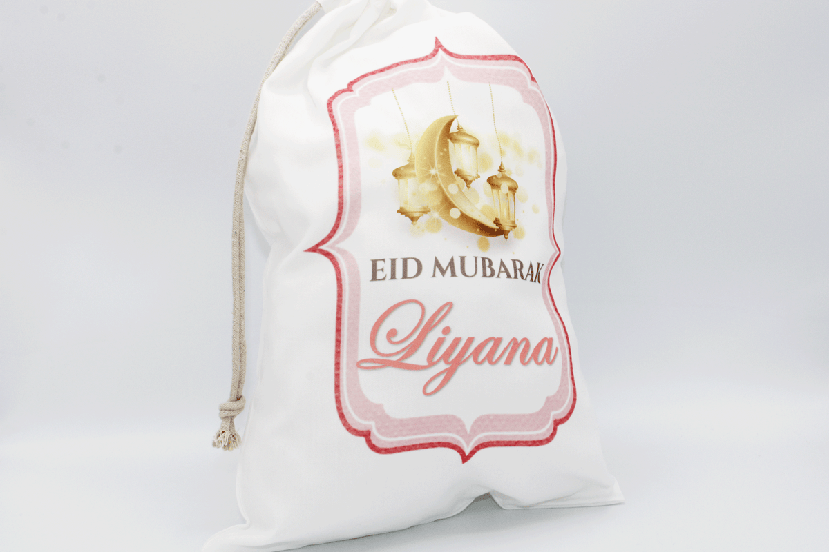 personalised eid sacks, personalised eid gift for kids, Ramadan Eid gift ideas