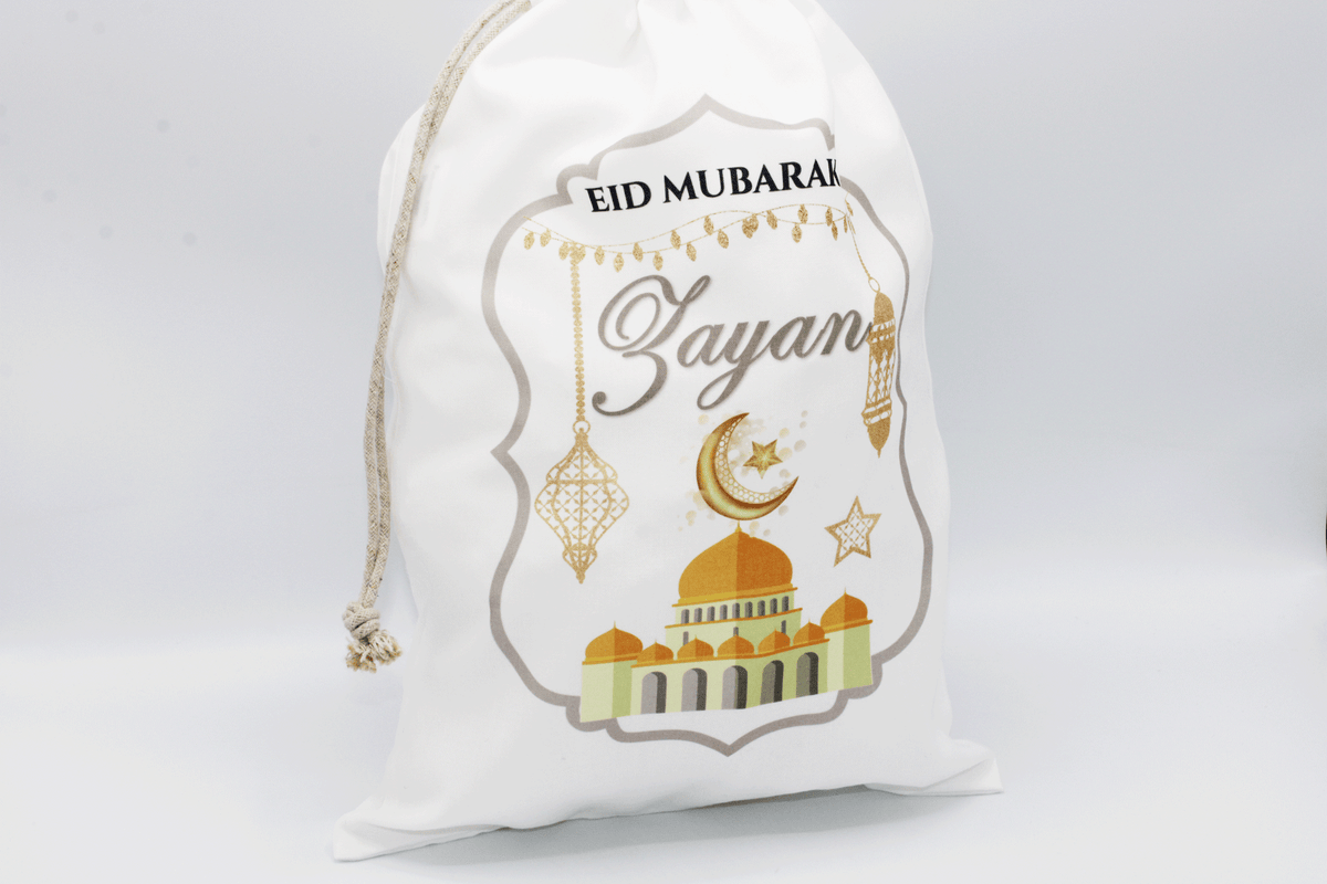 personalised eid sacks, personalised eid gift for kids, Ramadan Eid gift ideas