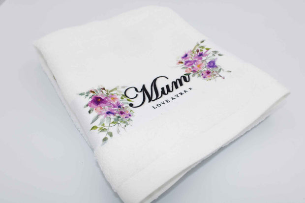 Personalised Mum Towel - Lilac