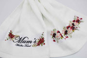 Personalised Mum Towel - Maroon