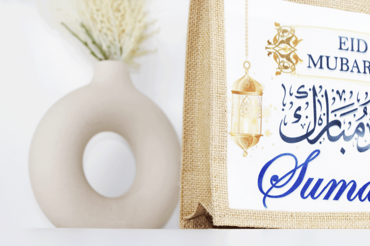 personalised eid mubarak party bag, personalised eid and ramadan gift