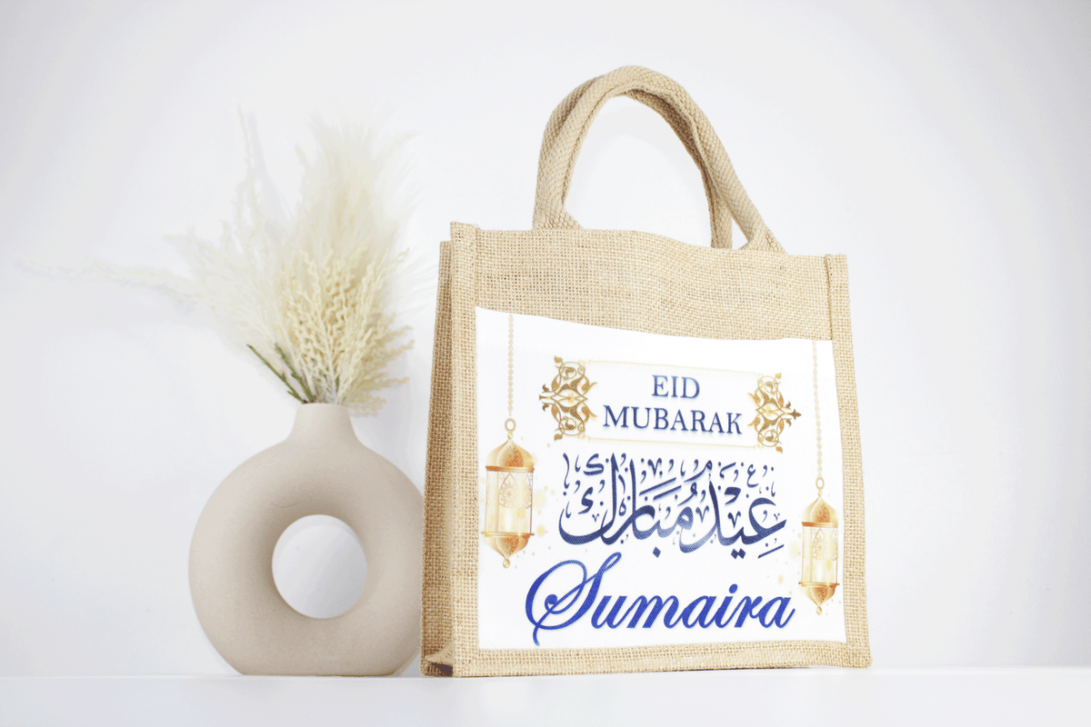 personalised eid mubarak party bag, personalised eid and ramadan gift