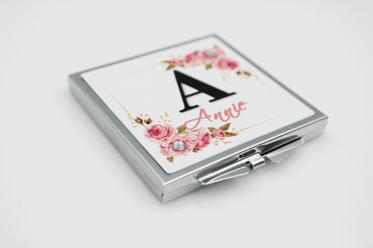 Compact Mirror- Silver Square