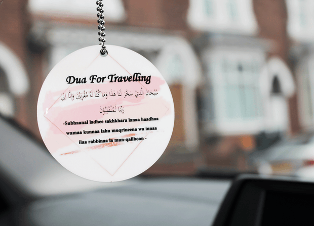 Car Hanging Travel Dua Accessory - Pink Diamond