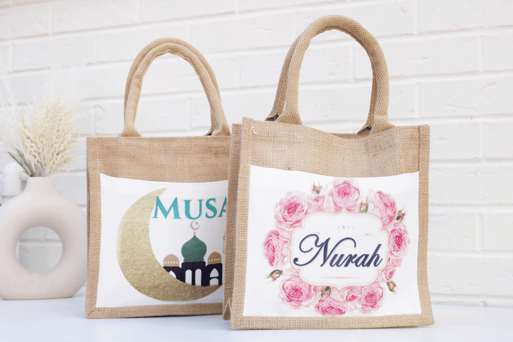 personalised eid bag, eid gift ideas, eid bag , ramadan sack, eid gift bo