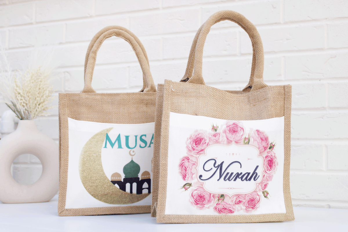personalised eid bag, eid gift ideas, eid bag , ramadan sack, eid gift bo